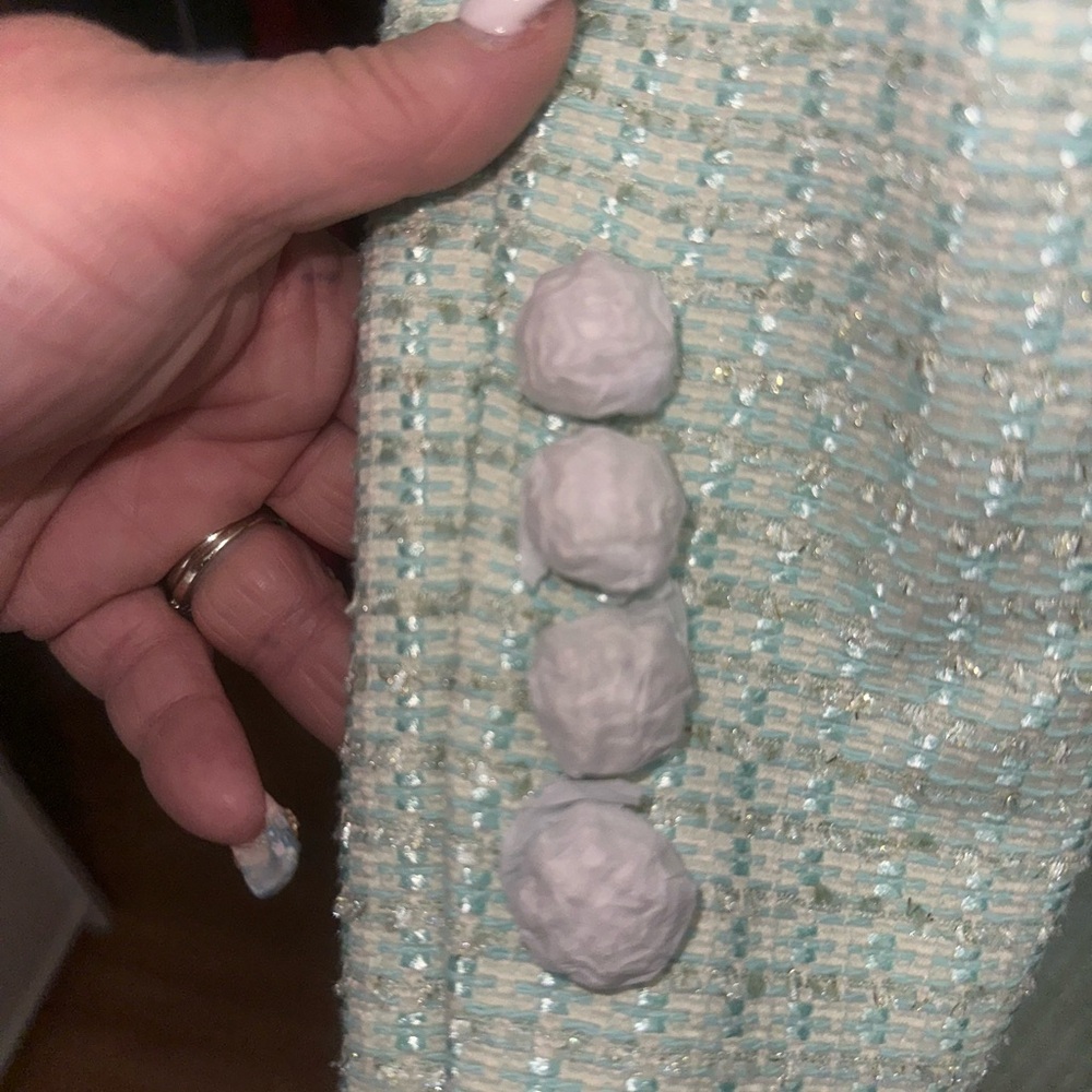 💚Self portrait mint green boucle midi dress💚 - Picture 9 of 10